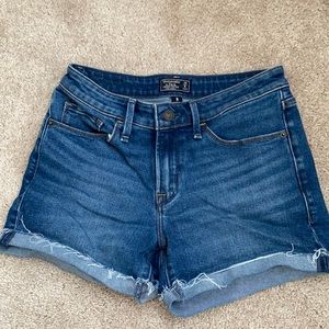 Abercrombie dark blue denim shorts